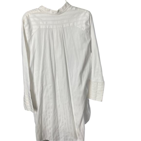 & Other Stories White Cotton Blend LS  Shirt Dress, Beach, Resort, Lounge, 10 - Picture 4 of 10